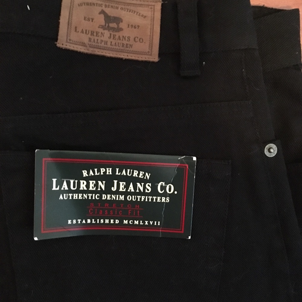 Ralph Lauren Black Mom Jeans, Size 8